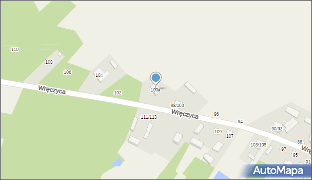 Wręczyca, Wręczyca, 100a, mapa Wręczyca