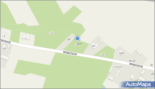 Wręczyca, Wręczyca, 106, mapa Wręczyca