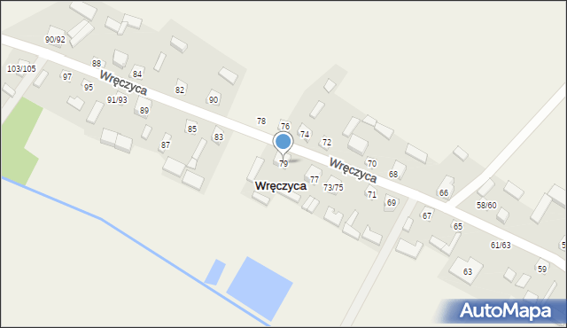 Wręczyca, Wręczyca, 79, mapa Wręczyca