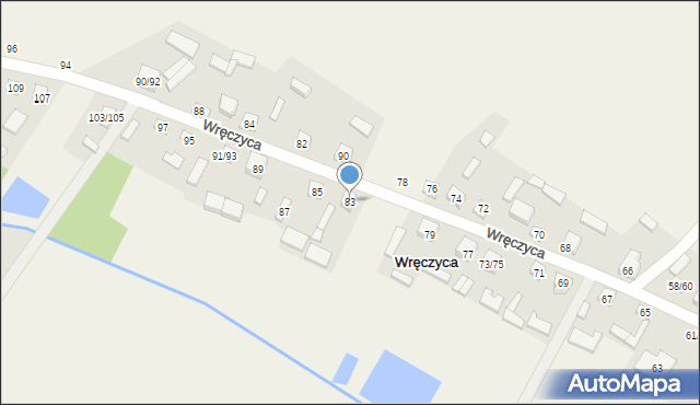 Wręczyca, Wręczyca, 83, mapa Wręczyca