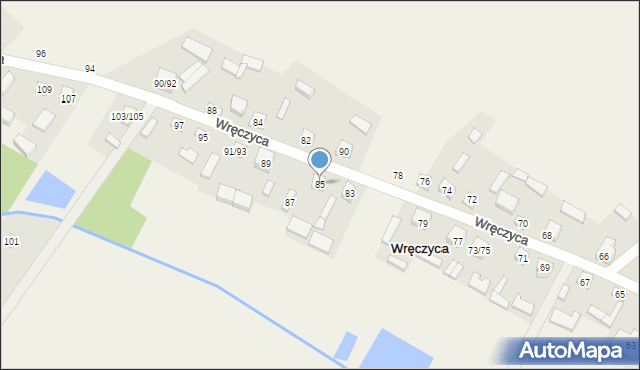 Wręczyca, Wręczyca, 85, mapa Wręczyca