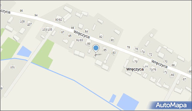 Wręczyca, Wręczyca, 87, mapa Wręczyca