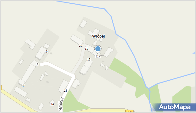 Wróbel, Wróbel, 11a, mapa Wróbel