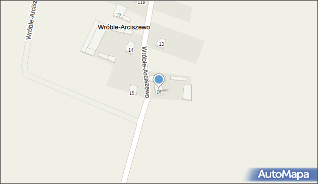 Wróble-Arciszewo, Wróble-Arciszewo, 16, mapa Wróble-Arciszewo