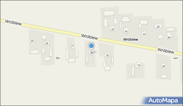 Wróblew, Wróblew, 38, mapa Wróblew