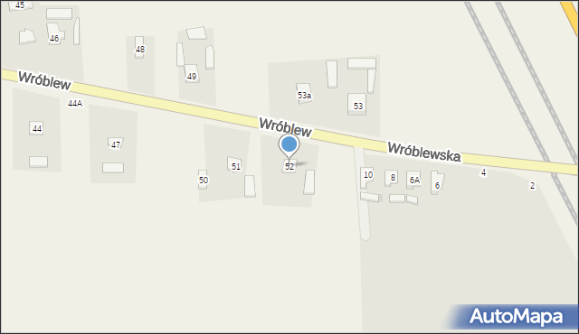 Wróblew, Wróblew, 52, mapa Wróblew