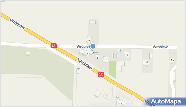 Wróblew, Wróblew, 6, mapa Wróblew