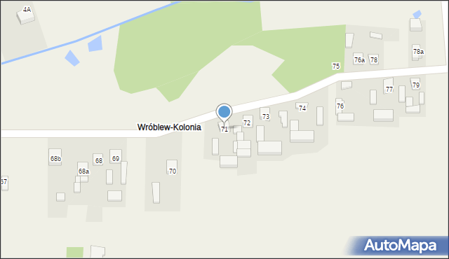 Wróblew, Wróblew, 71, mapa Wróblew
