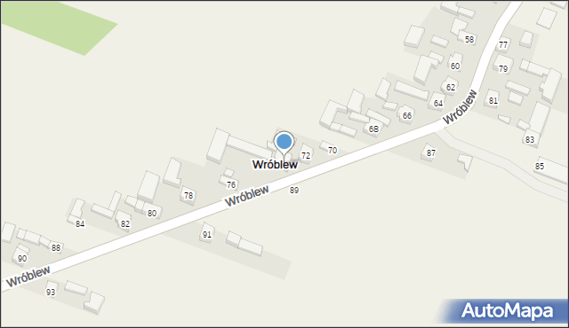 Wróblew, Wróblew, 74, mapa Wróblew