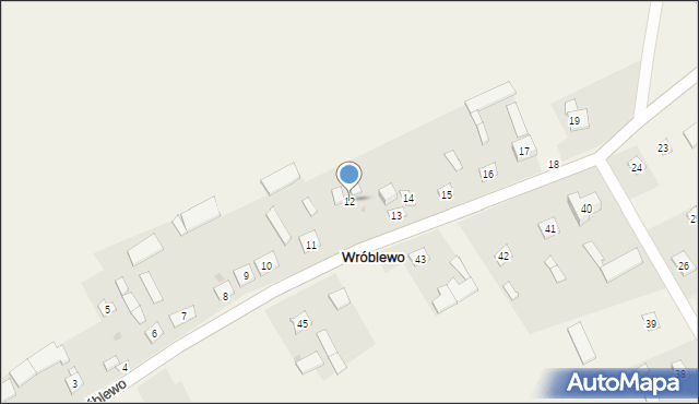 Wróblewo, Wróblewo, 12, mapa Wróblewo