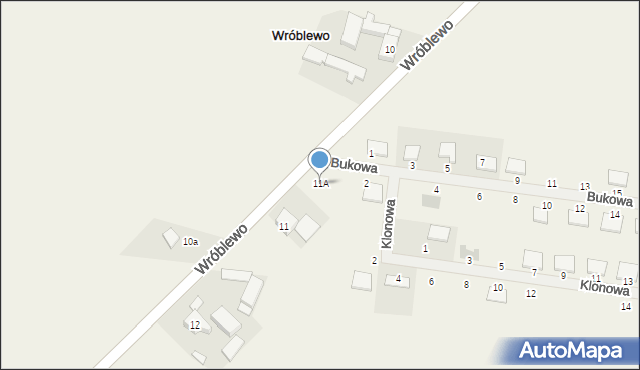 Wróblewo, Wróblewo, 11A, mapa Wróblewo