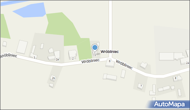 Wróbliniec, Wróbliniec, 1, mapa Wróbliniec