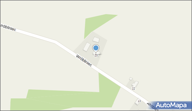 Wróbliniec, Wróbliniec, 23, mapa Wróbliniec