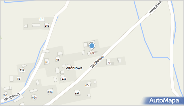 Wróblowa, Wróblowa, 121, mapa Wróblowa