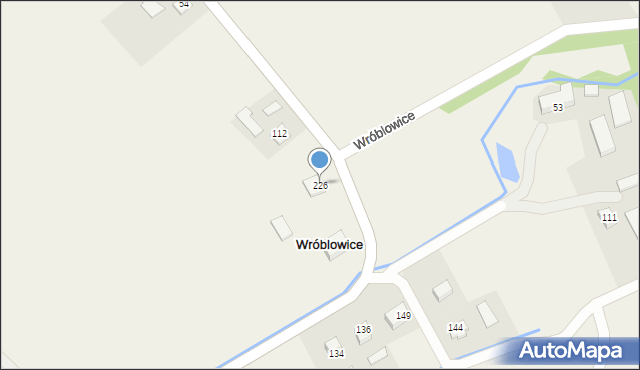 Wróblowice, Wróblowice, 226, mapa Wróblowice