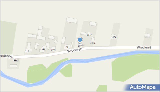 Wrocieryż, Wrocieryż, 107, mapa Wrocieryż
