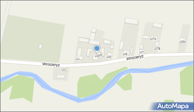 Wrocieryż, Wrocieryż, 110, mapa Wrocieryż