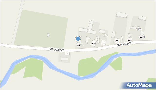 Wrocieryż, Wrocieryż, 111, mapa Wrocieryż