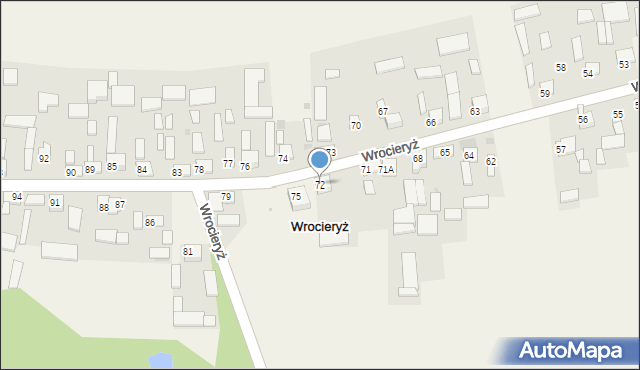 Wrocieryż, Wrocieryż, 72, mapa Wrocieryż