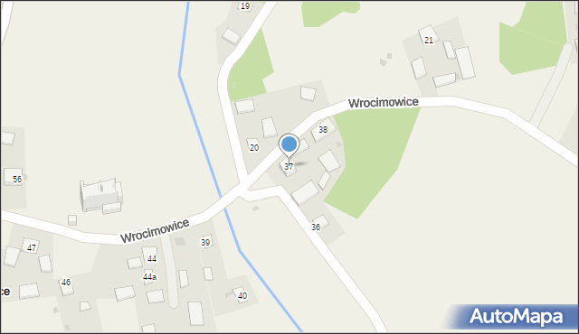 Wrocimowice, Wrocimowice, 37, mapa Wrocimowice