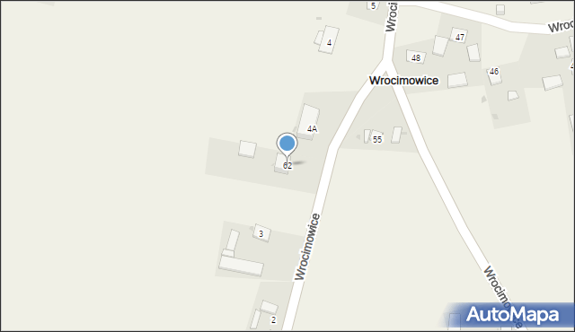 Wrocimowice, Wrocimowice, 62, mapa Wrocimowice