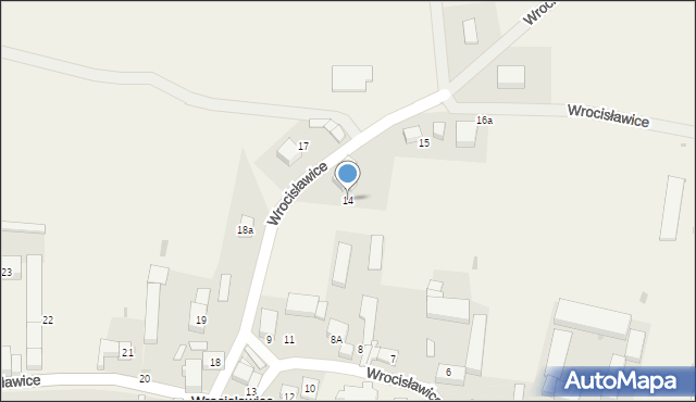 Wrocisławice, Wrocisławice, 14, mapa Wrocisławice