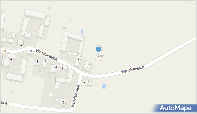 Wrocisławice, Wrocisławice, 1A, mapa Wrocisławice