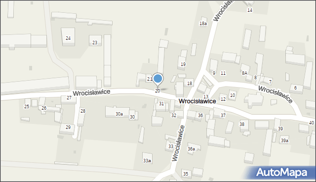 Wrocisławice, Wrocisławice, 20, mapa Wrocisławice