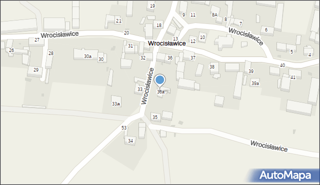 Wrocisławice, Wrocisławice, 36a, mapa Wrocisławice