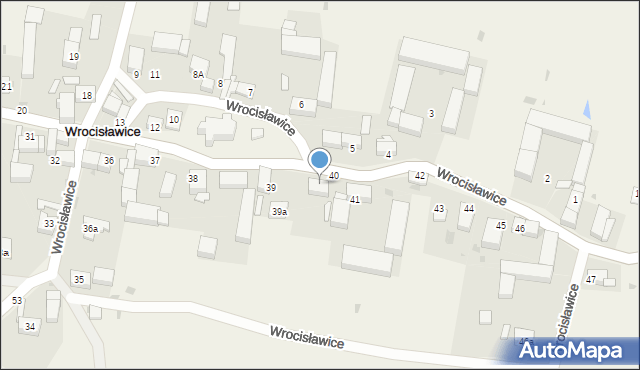 Wrocisławice, Wrocisławice, 40a, mapa Wrocisławice