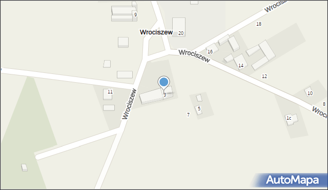 Wrociszew, Wrociszew, 3, mapa Wrociszew