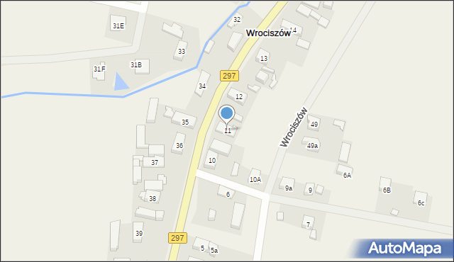 Wrociszów, Wrociszów, 11, mapa Wrociszów