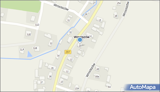 Wrociszów, Wrociszów, 13, mapa Wrociszów