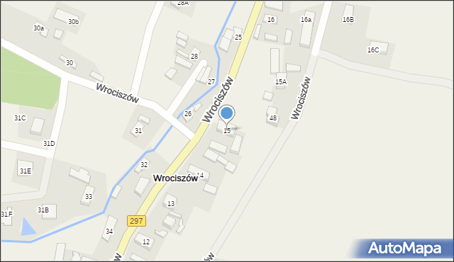 Wrociszów, Wrociszów, 15, mapa Wrociszów