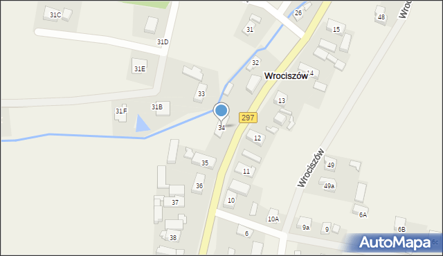 Wrociszów, Wrociszów, 34, mapa Wrociszów