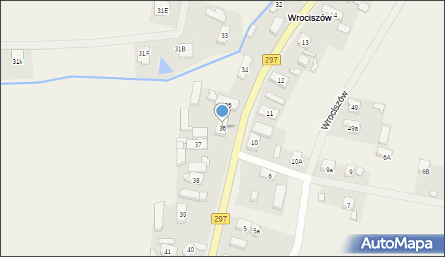 Wrociszów, Wrociszów, 36, mapa Wrociszów