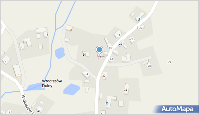 Wrociszów Dolny, Wrociszów Dolny, 14, mapa Wrociszów Dolny