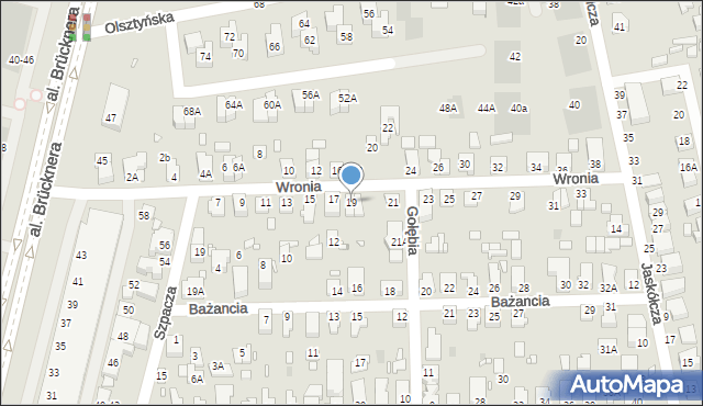 Wrocław, Wronia, 19, mapa Wrocławia