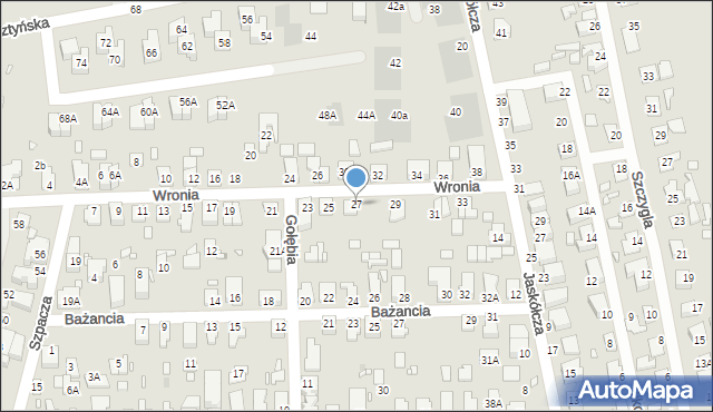 Wrocław, Wronia, 27, mapa Wrocławia