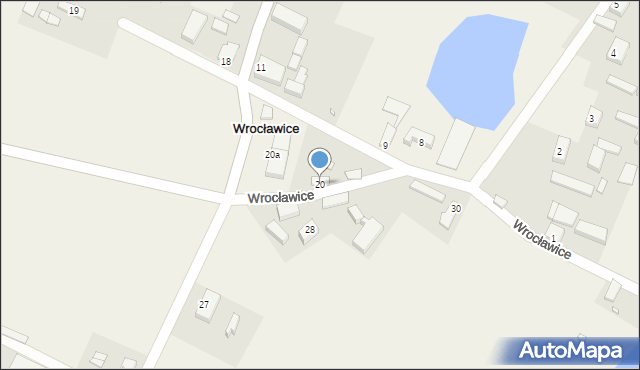 Wrocławice, Wrocławice, 20, mapa Wrocławice
