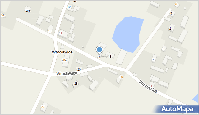 Wrocławice, Wrocławice, 9, mapa Wrocławice