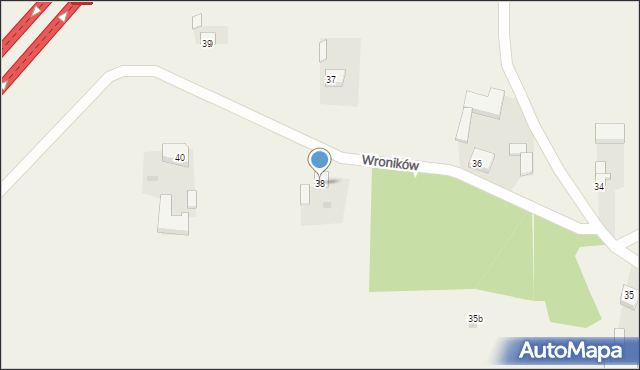 Wroników, Wroników, 38, mapa Wroników