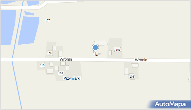 Wronin, Wronin, 104, mapa Wronin