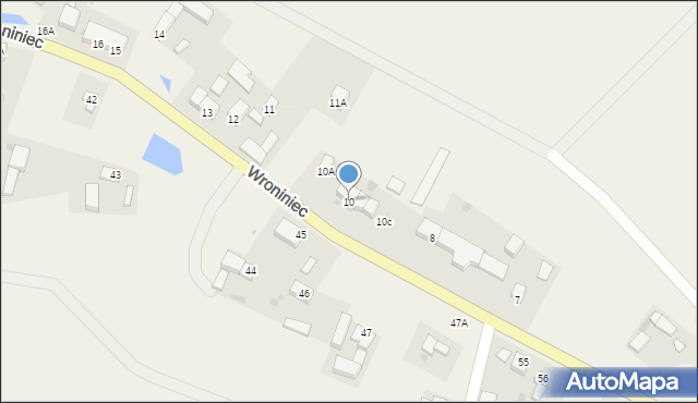 Wroniniec, Wroniniec, 10, mapa Wroniniec