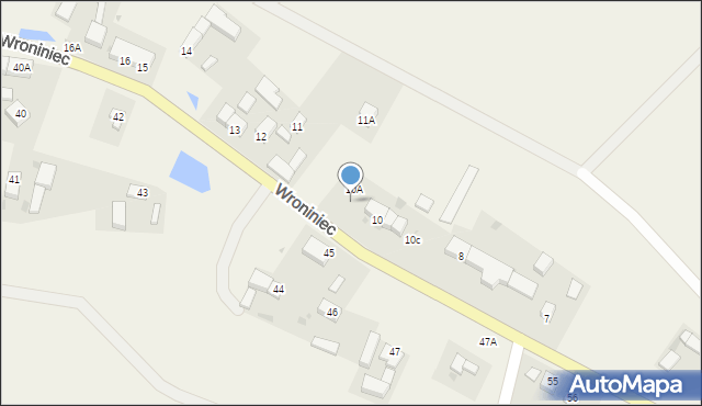 Wroniniec, Wroniniec, 10d, mapa Wroniniec