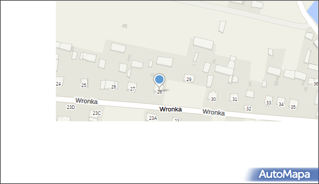 Wronka, Wronka, 28, mapa Wronka