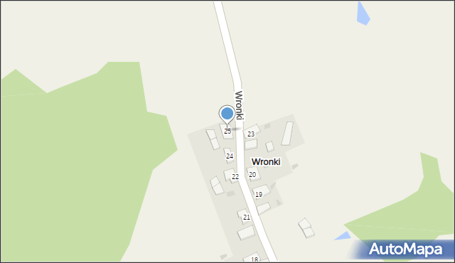 Wronki, Wronki, 25, mapa Wronki