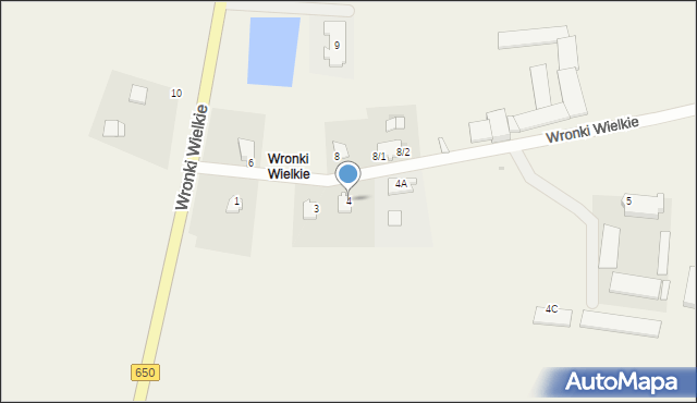 Wronki Wielkie, Wronki Wielkie, 4, mapa Wronki Wielkie