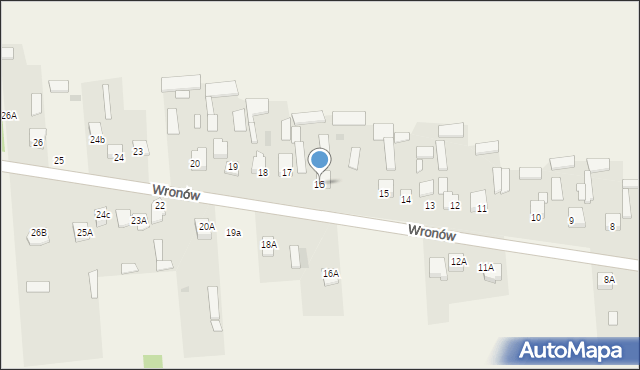 Wronów, Wronów, 16, mapa Wronów