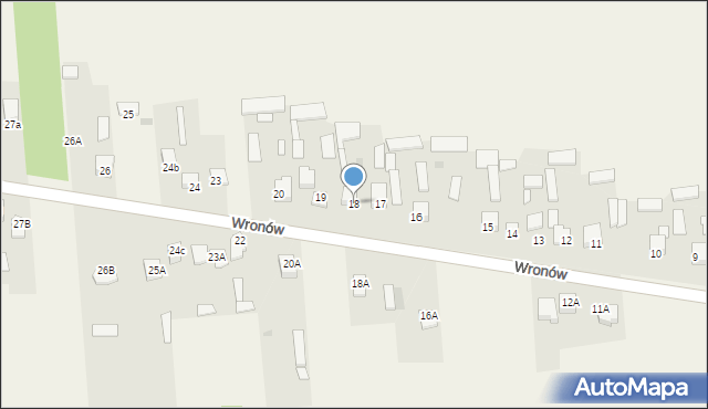 Wronów, Wronów, 18, mapa Wronów